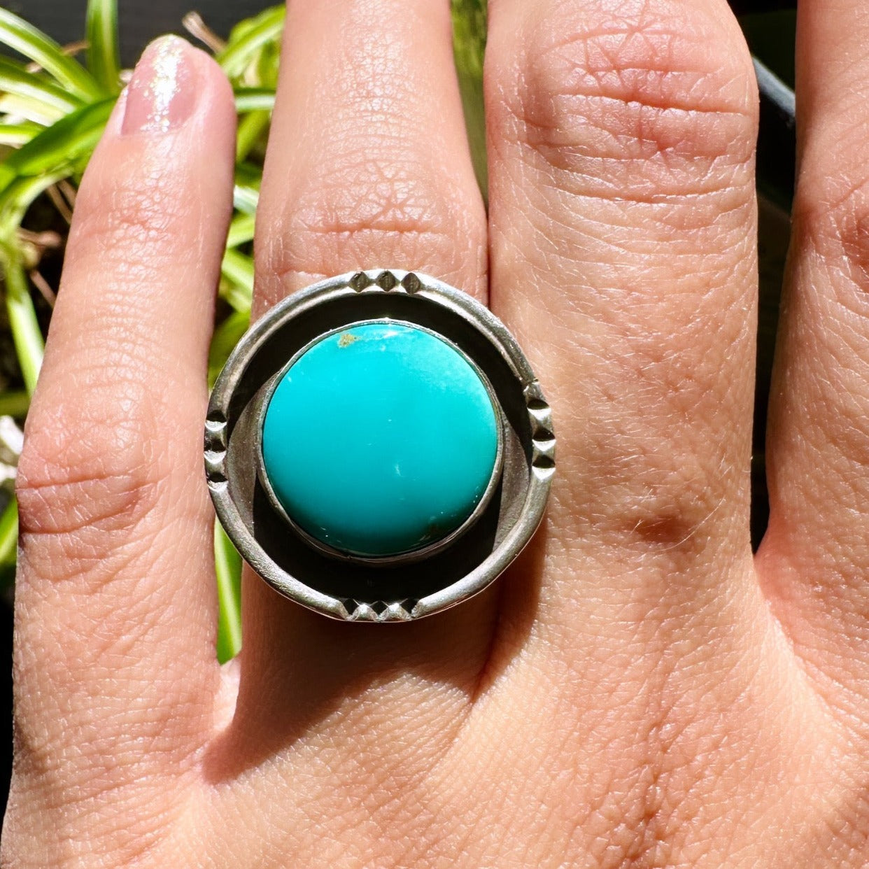 General Thomas Turquoise Shadow Box Ring - Size 6