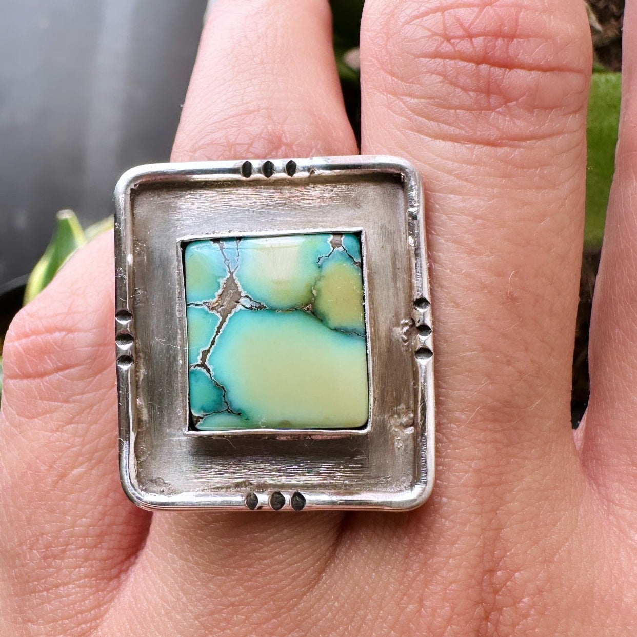 Square Shadow Box Ring - Size 6.5