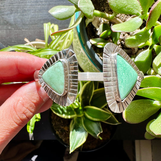 Reversed Cuff Bracelet - Lucin Variscite - Size S/M